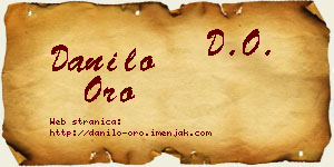 Danilo Oro vizit kartica